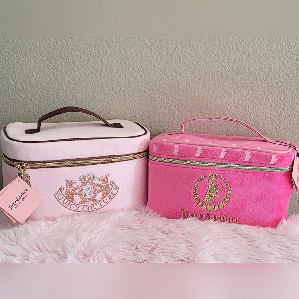 JUICY COUTURE SET OF 2 SCOTTIE DOG COSMETIC CASE